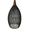 Pakabinamas šviestuvas Rustic Rattan Pakabinama Lempa 35 cm Juoda