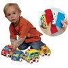 K's Kids Automobilis su traukos mechanizmu - Mokyklinis Autobusas ir Gaisrininkų Valtis