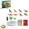 MILE 3D scena dinozaurai rinkinys su spalvingais dinozaurais