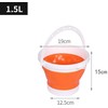 Silikoninis sulankstomas kibiras 1.5L - oranžinis ir baltas