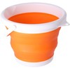 Sulankstomas silikono kibiras 5L - oranžinis ir baltas