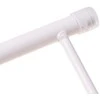 Metalinis apvalus stalas Loft stiliaus - baltas