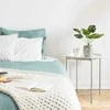 Metalinis apvalus stalas Loft stiliaus - baltas