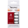Tipsy BLING Dirbtiniai nagai 24 vnt. Balti matiniai