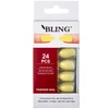 Tipsy BLING dirbtiniai nagai (24 vnt.) - geltoni