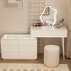 Laura Kosmetinis staliukas su indukcinio įkrovimo stotele - 80 cm - balta