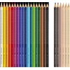 Akvareliniai spalvoti pieštukai Faber-Castell Colour Grip 18 +6 odos atspalvio spalvos