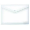 Aplankas-vokas College A5, 0.18mm, horizontalus, su spaustuku, plastikinis, skaidrus