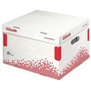 Leitz Archyvinė dėžė Esselte SPEEDBOX FSC MEDIUM, atidaromas iš viršaus, baltos-raudonos spalvos