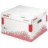 Leitz Archyvinė dėžė Esselte SPEEDBOX FSC MEDIUM, atidaromas iš viršaus, baltos-raudonos spalvos