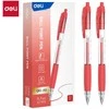 Automatinis gelinis rašiklis DELI Q81 0.7mm, raudonos spalvos