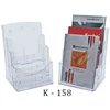 Bukletų laikiklis K-158, A4, pastatomas/pakabinamas, 3 skyrių