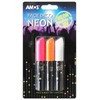 Dažai-kreidelės veidui Amos, 3 neoninės spalvos