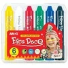 Dažai-kreidelės veidui Amos, 6 spalvos.