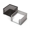 Dėžutė lapeliams Forpus, 9.5x9.5cm, sidabrinė, perforuoto metalo 1005-007