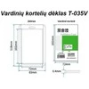 Dėklas vardinei kortelei 4035V, 74x105 mm, dvipusis, vertikalus, skaidrus