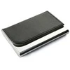 Dėklas vizitinėms kortelėms, 63x93x14mm, dirbtinės odos, juodos spalvos