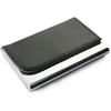 Dėklas vizitinėms kortelėms, 63x93x14mm, dirbtinės odos, juodos spalvos