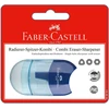 Drožtukas Faber-Castell Sleeve, su konteineriu, 1 skylutė, su trintuku, mėlynas