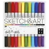 *Dvipusiai flomasteriai Sketch&Art, 24 spalvų