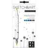 *Dvipusiai permanentiniai žymekliai piešimui Sketch&amp;Art Sea, 6 spalvų