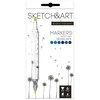 Sketch&amp;Art *Dvipusiai permanentiniai žymekliai piešimui Sketch&amp;Art Sea, 6 spalvų