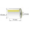 Dvisluoksnė kasos juosta Off/SC, 76x20m/12mm (maks. diam 65mm)