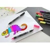 Flomasteriai Faber-Castell, dvipusiai, 10 neoninių spalvų