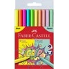 Flomasteriai Faber-Castell Grip, tribriauniai, 10 spalvų