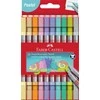 Flomasteriai Faber-Castell skirtingų storių, 10 pastelinių spalvų