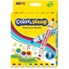 Flomasteriai su antspaudukais Amos Color&amp;Stamp, 8 spalvos