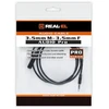 Garso kabelis REAL-EL Audio Pro 3,5 mm (vyriškas) – 3,5 mm (moteriškas), 1 m, juodas