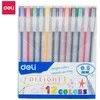 Geliniai rašikliai DELI Delight 0.5mm, 12 spalvų