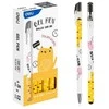 Gelinis rašiklis DELI Cat 0.5 mm, juodos spalvos