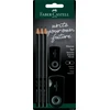 Grafitinių pieštukų Faber-Castell Jumbo Grip rinkinys, 3 pieštukai + trintukas+drožtukas, juodos spalvos
