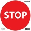 Charlot Informacinis lipdukas STOP, 200x200mm, raudonas, apvalus