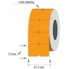 Kainų etiketės 21,5x12, stačiakampės, 1000vnt, oranžinės spalvos