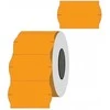 Kainų etiketės 26x16mm, banguotos, 1000vnt, oranžinės spalvos