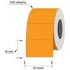 Kainų etiketės 26x16mm, stačiakampės, 1000vnt, oranžinės spalvos