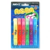 Klijų su blizučiais rinkinys NEON GNE10B5, Amos, 5 neoninės spalvos po 10,5ml