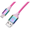 Laidas REAL-EL Premium USB A - Type C Rainbow 1m, vaivorykštės spalvos
