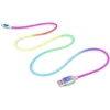 Laidas REAL-EL Premium USB A - Type C Rainbow 1m, vaivorykštės spalvos
