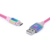 Laidas REAL-EL Premium USB A - Type C Rainbow 1m, vaivorykštės spalvos