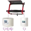 Laikiklis pramoniniam popieriui Tork Performance Wall Stand W1 (652108), pakabinamas, raudonos/juodos spalvos, metalinis
