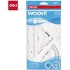Liniuočių rinkinys DELI Woove 20 cm, 4 vnt., skaidrios