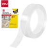 Lipni juosta DELI 24 mm x 5 m x 1 mm, dvipusė, skaidri
