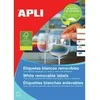 Lipnios etiketės Apli, A4, 35.6x16.9mm, 80 etikečių lape, nuimamos, 25 lapai