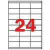 *Lipnios etiketės Apli, A4, 64.6x33.8mm, nuimamos, 24 etiketės lape, 100 lapų, baltos spalvos