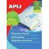 Lipnios etiketės Apli, A4, 70x36mm, 24 etiketės lape, 100 lapų, baltos spalvos