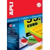 Lipnios etiketės Apli, A4, 91,1x67,7mm , 8 etiketės lape, 20 lapų, neoninės oranžinės spalvos